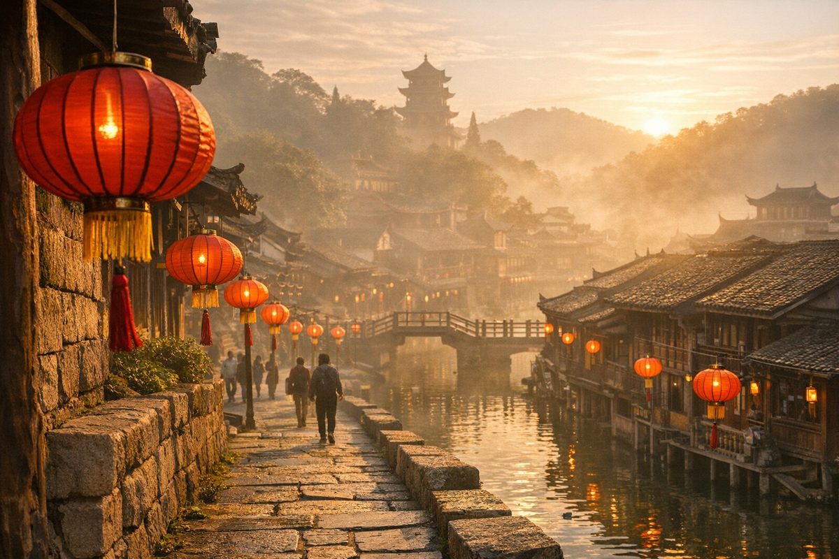 天天吃瓜古镇旅行视频